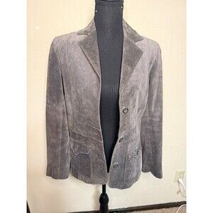 Liz Claiborne Women's 100% Suade Leather Jacket Size Small Chocolate Brown Lined